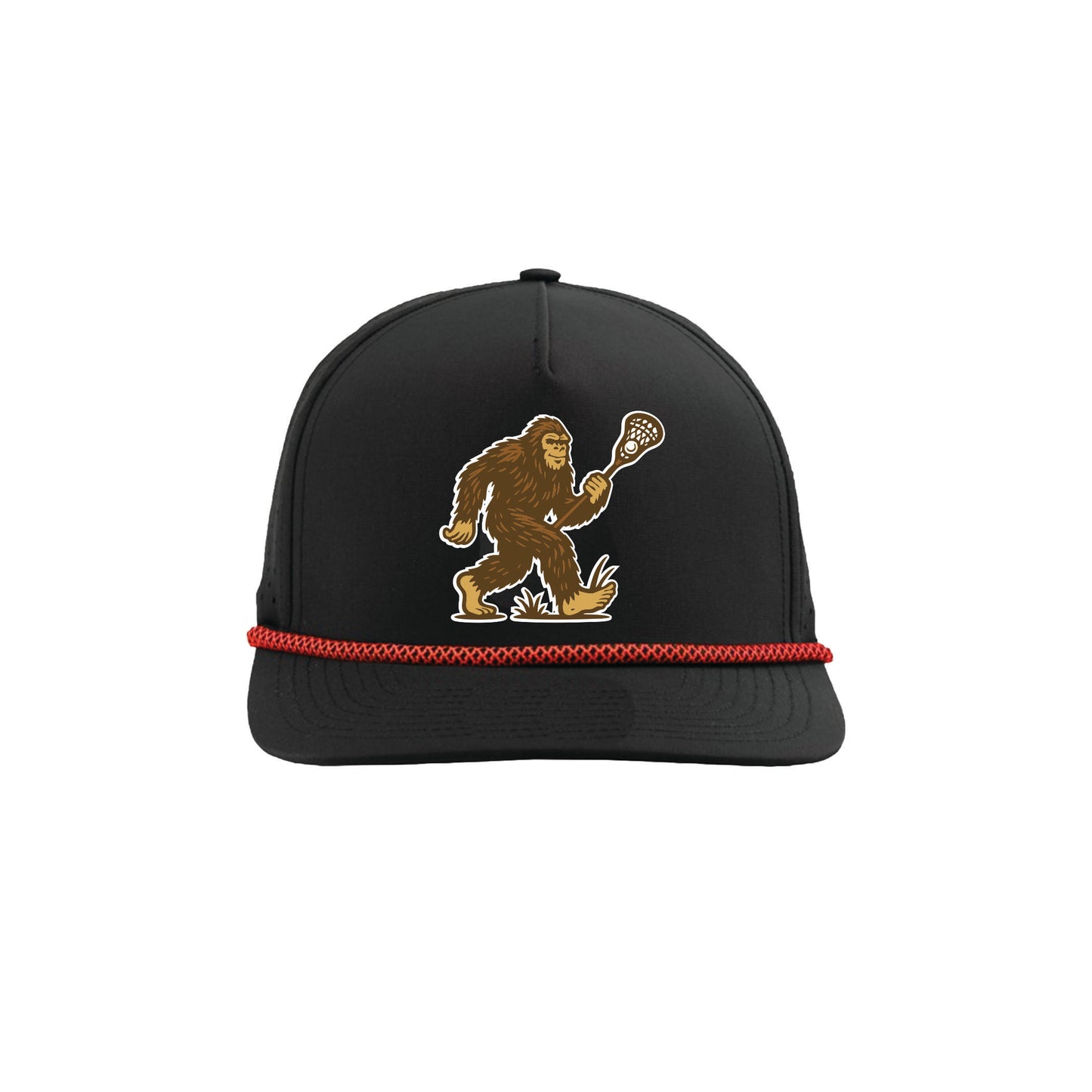 Barefoot Lax Squatch Hat Black/Red