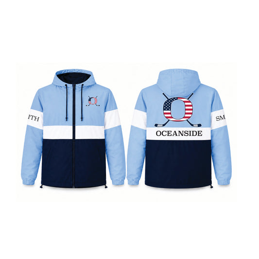 Oceanside Ice Hockey Full Zip Windbreaker